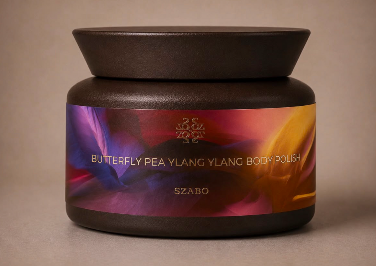 Butterfly Pea Ylang Ylang Body Polish 200g jar — SZABO No Diploma Botanicals
